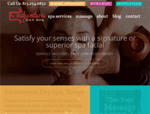 Tablet Screenshot of enchanteriadayspa.com
